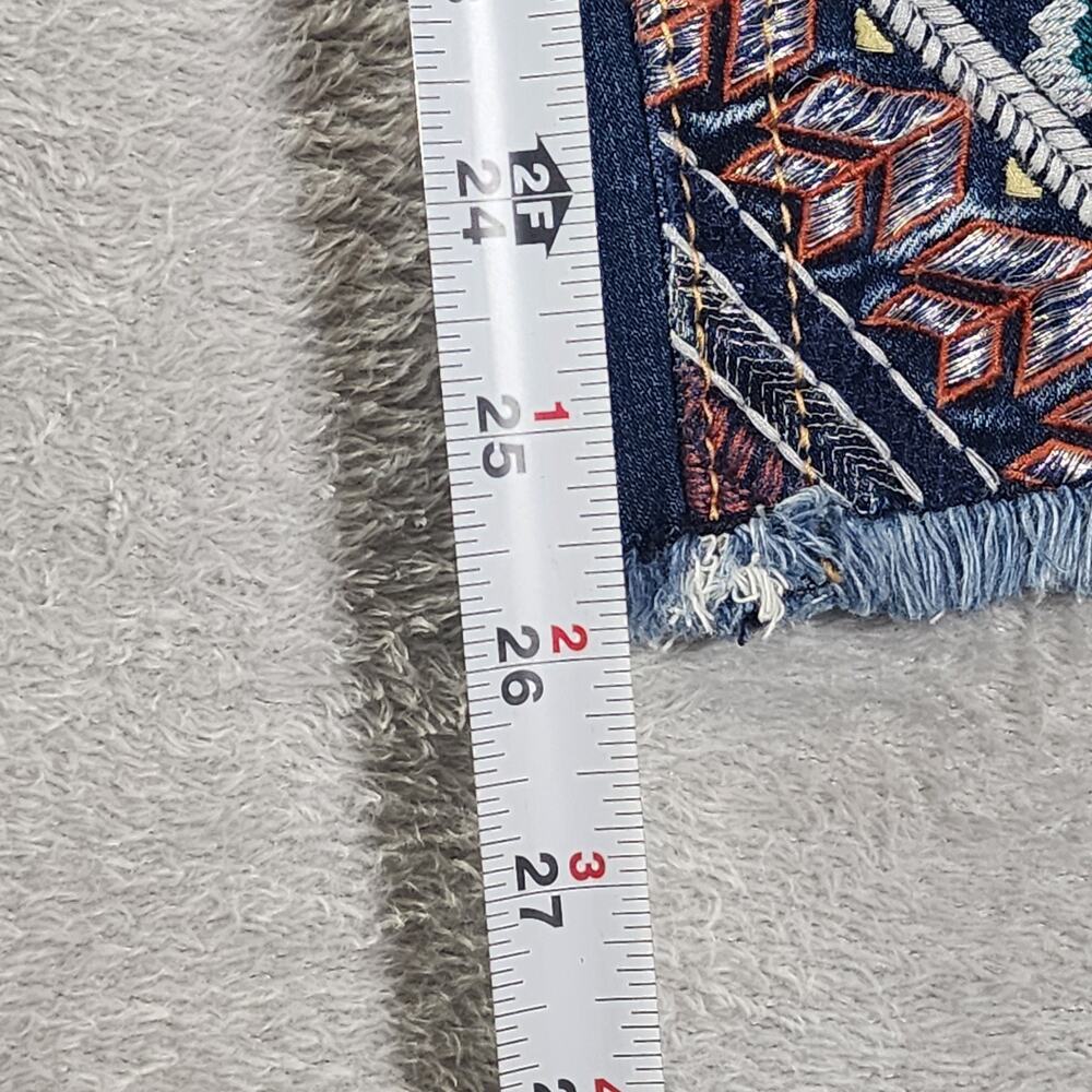 Miss Me Jeans Ankle Skinny Southwest Embroidered Stretch Medium Wash Womens 32 - Picture 10 of 14